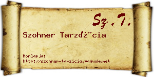 Szohner Tarzícia névjegykártya
